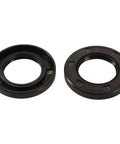 Rear Wheel Bearing Kit With No Fuss Lifetime Replacement For ATV With Independent Rear Suspension Includes All Bearings Seals To Rebuild Both Rear Wheels Kawasaki Compatible And Ready To Roll. two black seals