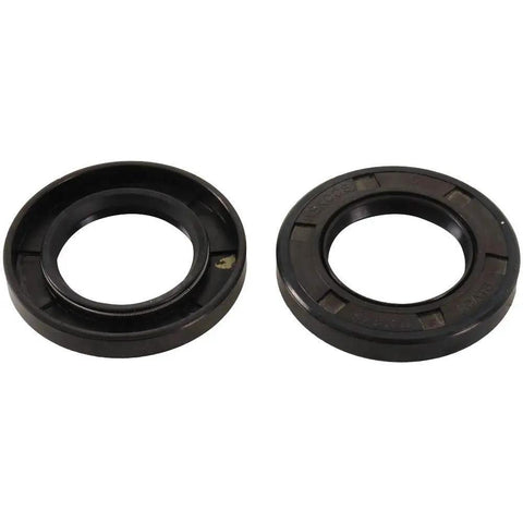 Rear Wheel Bearing Kit With No Fuss Lifetime Replacement For ATV With Independent Rear Suspension Includes All Bearings Seals To Rebuild Both Rear Wheels Kawasaki Compatible And Ready To Roll. two black seals