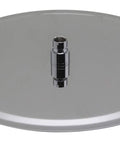 Top view of 16 Inch Solid Round Ultra Thin Rain Shower Head in Polished Stainless Steel With Swivel Adapter Mirrored Finish