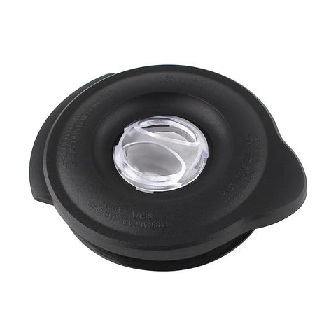 Glass Jar With Lid Replacement For Oster Pro 1200 Blender 6 Cup lid showing black lid with clear center component