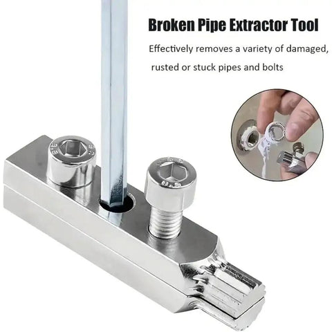 Two Piece Faucet Valve And Pipe Removal Tool Set with Quick Pipe Thread Cutter and Screw Extractor, heavy duty metal