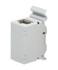 DIN Rail Cat6A Shielded In Line Mountable Snap In Coupler With Female To Female RJ45 Ports for Plug and Play Feed Through Patch