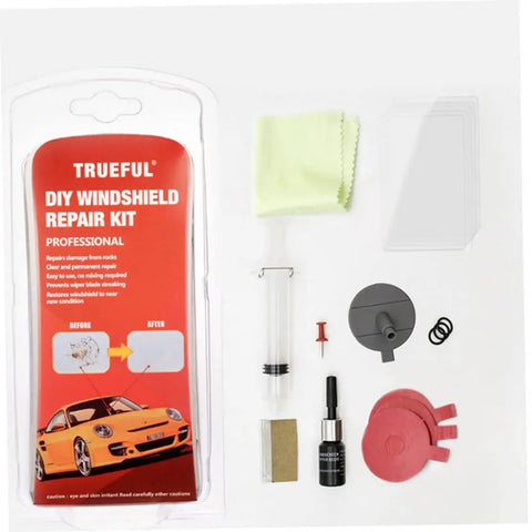Windshield Repair Kit For Cars Auto Glass Crack Chip Quick Fix Tools With Vacuum Air Removal For Laminated Windshields