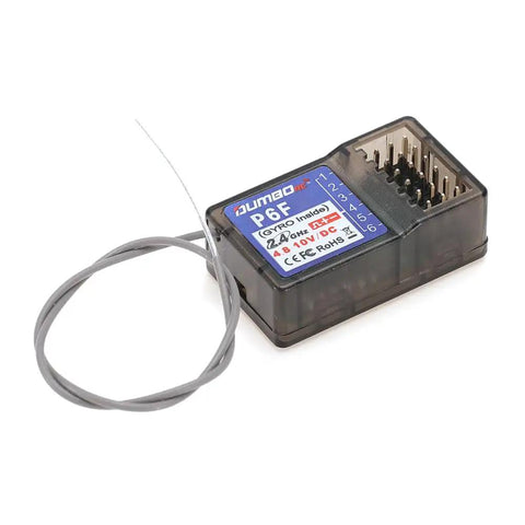 Close-up of P6F receiver from X6 Rc Transmitter With Three Receivers Gyro And Lights Control For Rc Cars Boats Tanks Crawlers