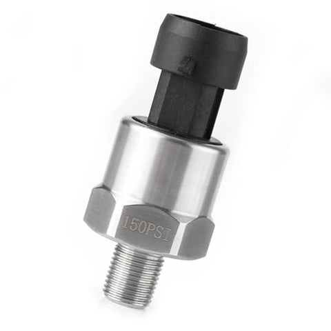 Top Notch 150 PSI Pressure Transducer Sensor With One Eighth NPT Thread in Stainless Steel for air and water systems