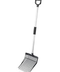 Youth Pro Pick Stall Fork with 2 Piece Aluminum Handle Ultra Lightweight Mini Stall Fork 13 Inch by 11 Inch Head in black
