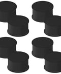 Eight pieces of 12 Millimeter Black Silicone Ear Gauges Set Of Four Pairs Double Flared Saddle Tunnels Plugs For Ears Stretching Kit