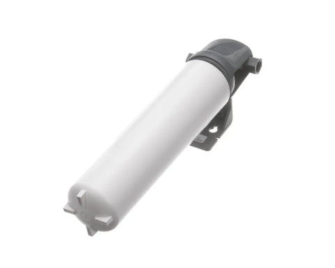 Essential Easy Clear Water Filtration System With 10000 Gallon Capacity busts out sediment and chlorine taste, slim white filter.