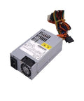 DPS 250AB 55A 250W Industrial Power Supply Built Tough With Rugged Metal Housing For Harsh Environments Delivers Solid Voltage Regulation Wide Range AC Input And Multiple Mounting Options. Gray metal PSU with wired harness, side view