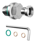 Heavy Duty Self Tapping Oil Drain Plug Repair Kit For Cars And Trucks With Stainless Steel Double Step Bolt Fix Stripped Oil Pan Threads Without Replacement On 16mm By 1.5 Vehicles That Need Quick Driveway Fixes, stainless steel plug with wrench and seals