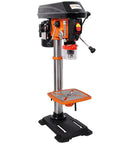 CWKISS 12 Inch Benchtop Drill Press With Laser Positioning System Variable Speed 450 To 3150 RPM Digital Display on sturdy steel base.