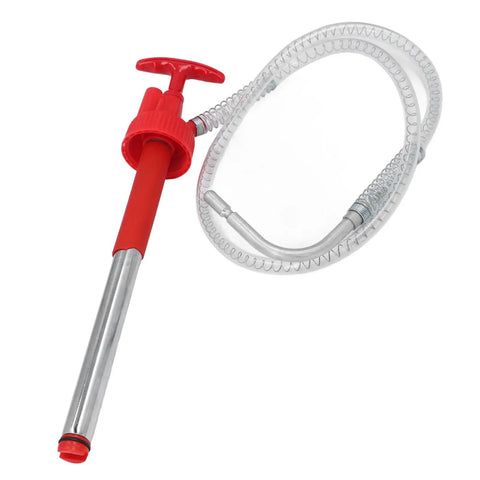 Senecesli Portable Hand Fuel Pump For 20L Drums Leak Proof Manual Fluid Transfer Siphon For Engine Oil Gear Transmission Additives Durable Hose Tool