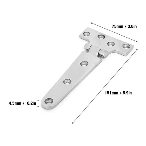 Heavy Duty Stainless Steel T Type Door Hinges For Home Doors 15 By 8 By 1 Thickened Galvanized Marine Grade Rust Resistant hinge