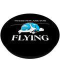 Weekends Are For Flying Gyrocopter Pilot PopGrip Swappable Grip For Aviation Enthusiasts With Gyroplane Autogyro Themed Phone Accessory