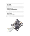 5.8G 40CH FPV VTX Transmitter For RC Drones, Beefed Up 25mW, 100mW, 200mW, 400mW And 600mW Output, wiring diagram and specs sheet.