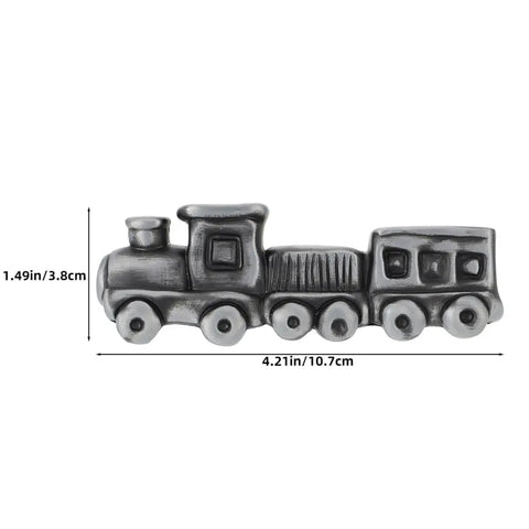 Black Brushed Zinc Alloy Train Cabinet Knobs For Bedroom Furniture Set Of 2 Durable And Rad Drawer Pulls Wardrobe Door Handles.