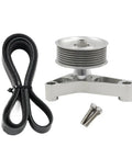 Top Tier Adjustable Idler Pulley Belt Kit For Kia Civic Honda Integra And Acura Rsx K24 Swap Builds K Series Motor With Ep3 Fitment Guaranteed For Sick Street Rides. adjustable aluminum pulley kit with black belt and bolts
