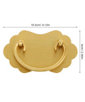Vintage Brass Drawer Handles Two Hole for Chinese Style Furniture Bookcases Cabinets Home Decor Retro Hardware with Patina