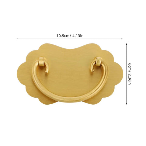 Vintage Brass Drawer Handles Two Hole for Chinese Style Furniture Bookcases Cabinets Home Decor Retro Hardware with Patina