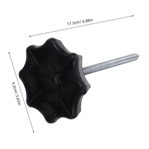 Spare Tire Hold Down Bolt Replacement Hardware For Vehicles Universal Fitment Easy To Install Spare Wheel Mounting Bolt And Hardware Durable Metal And Plastic Construction Fits A Ton Of Car Models, black knob with measurements
