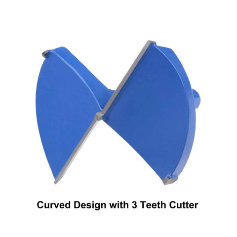 Forstner drill bit 90mm, blue and gray tungsten carbide with 3-teeth cutter