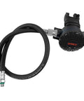 Second Stage Regulator For Scuba Diving With Medium Pressure Hose In Black, Durable High Flow Second Stage For Scuba Tanks