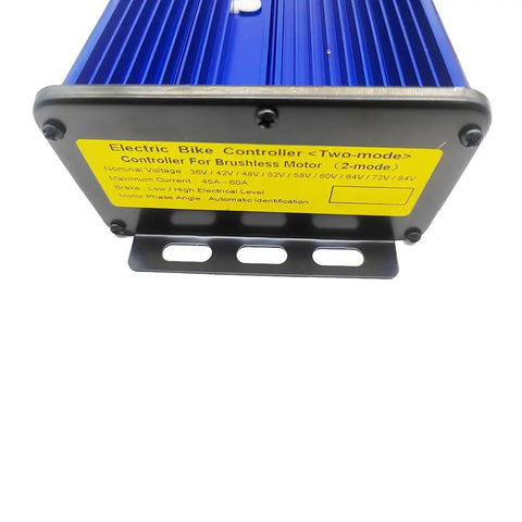 Beefy Intelligent Brushless Controller For E-Bike And Scooter 48V To 84V 2000W 45A Max Aluminum Alloy Enclosure Hall Sensor Compatible Lightweight 1Kg Fits 18mm Tubes 20x10x7cm High Power Motor Controller