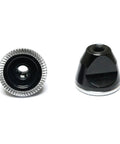 Built Tough Aluminum Alloy Quick Release Hub Nuts For Mountain And Road Bikes M5 Thread showing black aluminum design
