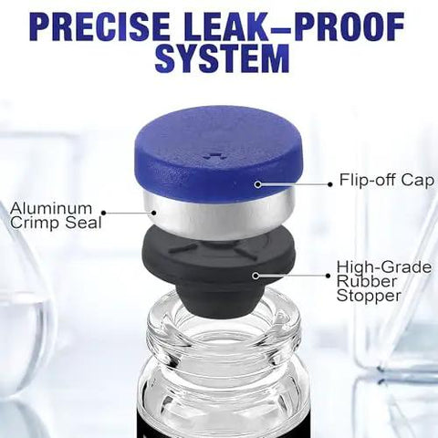 12 Pack of 2ml in Premium Glass Vials with Rubber Stoppers, Ultra Clean with precise leak-proof system illustration