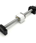 Top Shelf C5 SFU2005 Ball Screw Kit Matched With Solid BK And BF Housing Brackets To Drive Butter Smooth 3D Printer Mods And Beefy CNC Routers While Keeping Setup Dead Simple At 1600mm Length, featuring a C5 ballscrew and supports.