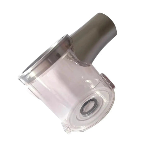 SWNCTMAKS Dust Box Compatible For Airbot Aura VC801 Wireless Vacuum Replacement clear dust cup with silver accent for easy debris removal.
