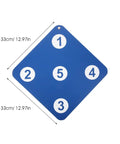 13 Inch Rubber Fencing Target For Saber Foil And Epee Training Self Practice Indoor Outdoor Use, blue square with numbers 1-5