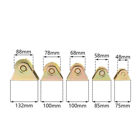 Badass Heavy Duty 3 Inch V Groove Wheel Rigid Caster For Sliding Gate Track Industrial Cart Roller Zinc Plated Steel Build with sizes