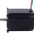 NEMA 23 stepper motor, 1.9Nm torque, 8mm shaft, black aluminum housing, 4-wire connector