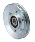 Silver Iron Cable Pulley Wheel 73mm Outer Diameter 10mm Inner Diameter V Shape Groove 6.5mm Width 4.6mm Depth Built Tough Idler Bearing Pulley With 215kg Load For Gym Gear And Garage Door Opener