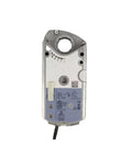 Hard Working Gear Actuator GEB1611E For HVAC Dampers And Air Conditioning Plants To Smoothly Regulate Shut Off Dampers back view showing wiring and size.