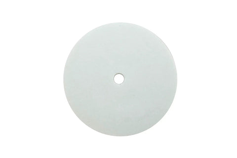 Top view of a single 1-inch nail-on swivel furniture glide with low friction base for smooth moves and rug protection on carpets.
