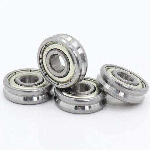 Workhorse Grade V Groove Sealed Ball Bearings Crafted For Pulley Wheel And Guide Track Roller Tracks, 5mm inner diameter.