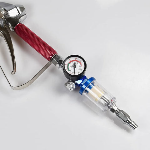 Quarter Inch Air Compressor Oil Water Separator For Spray Gun And Inline Filter With Regulator Gauge, 0-140 PSI Working Pressure