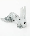 Integrated Fridge Door Hinge Set for Left and Right Doors, Hettich 5.0 41.5 Type, heavy duty silver finish, robust construction