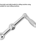 Beefy High Hardness Milling Machine Ball Handle Kit With Three Ball Crank For Bridgeport Style Mills, ergonomic grip, polished finish.
