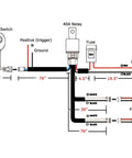 Wiring diagram for Plug And Play Relay Harness Kit With LED On Off Switch For Auto Driving Lights Fog Lights And Off Road Lighting H11 H8 H9 Compatible