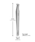 Pro Grade Medical Stainless Steel Tweezers For Soft Wire Cutting With 70 Degree Angulated Tip dimensions