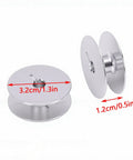 Top Shelf Aluminum Industrial Sewing Machine Bobbins 32 Mm Cnc Machined Dead On Balanced Winding Twin Pack size 3.2cm by 1.2cm