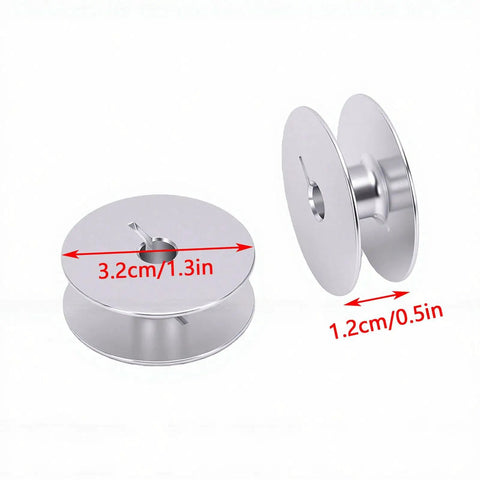 Top Shelf Aluminum Industrial Sewing Machine Bobbins 32 Mm Cnc Machined Dead On Balanced Winding Twin Pack size 3.2cm by 1.2cm