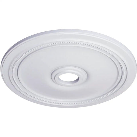 24 Inch Ceiling Medallion, 3 5/8 Inch Inner Opening, 1 1/4 Inch Projection, Lightweight And Factory Primed For Easy Install, Fits Canopies Up To 6 1/4 Inch, Diane Style Decorative Ceiling Accent