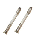 Straight Up Killer Pin Vise With Sleek Reversible Steel Collets, two metal tools for securely holding tiny wires and bits.