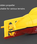 Close-up of the Mini RC Submarine Remote Control Boat Waterproof Underwater Explorer Toy With 6 Channel Control propeller.