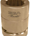 Hella Rustproof Heavy Duty 38 Mm Aluminum Bronze Impact Socket 1 Inch Drive 12 Point Non Sparking Shop Tool for stubborn fasteners.