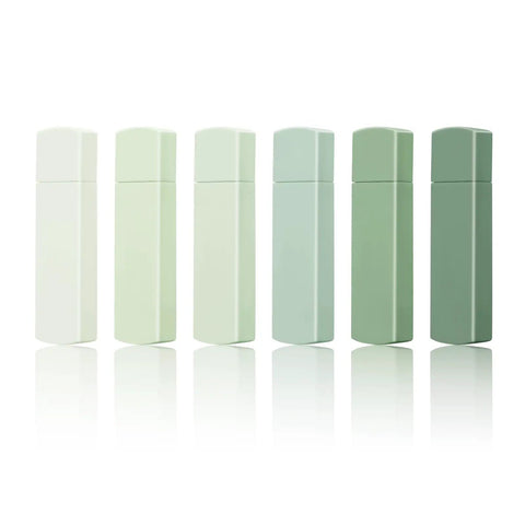 Six Pack Mini White Correction Tapes For Quick Corrections, aesthetic cute design set in gradient Morandi green containers.